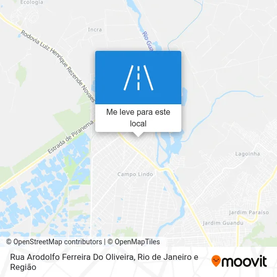 Rua Arodolfo Ferreira Do Oliveira mapa