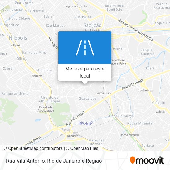 Rua Vila Antonio mapa