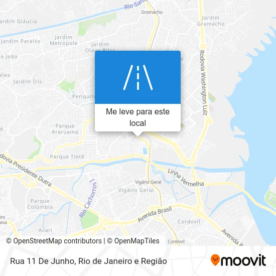 Rua 11 De Junho mapa