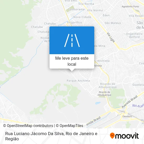 Rua Luciano Jácomo Da Silva mapa