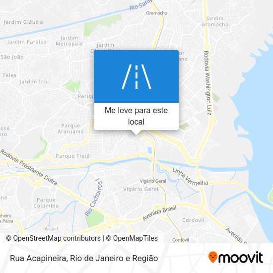 Rua Acapineira mapa
