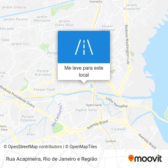 Rua Acapineira mapa
