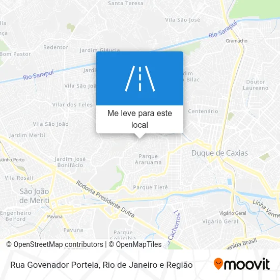 Rua Govenador Portela mapa