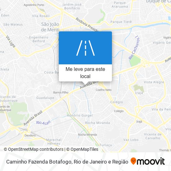 Caminho Fazenda Botafogo mapa