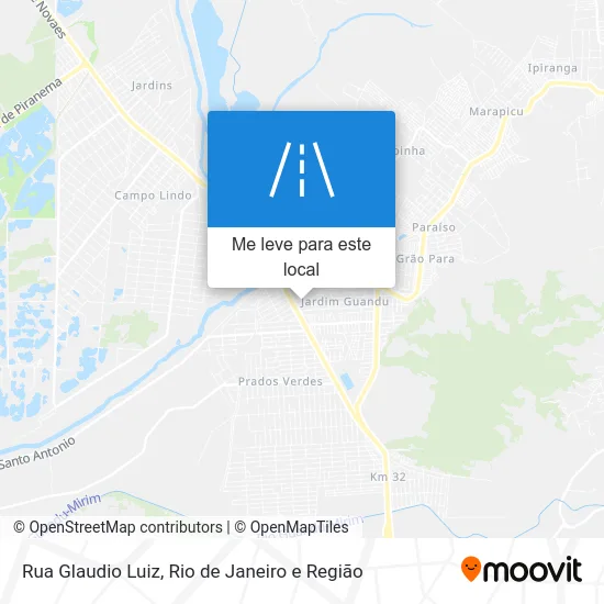 Rua Glaudio Luiz mapa