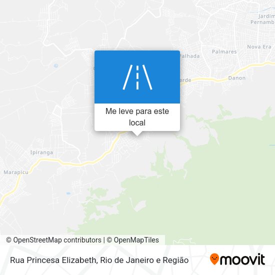 Rua Princesa Elizabeth mapa