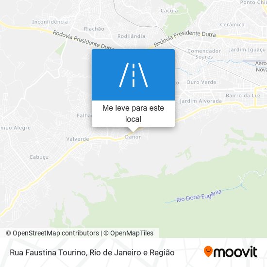 Rua Faustina Tourino mapa