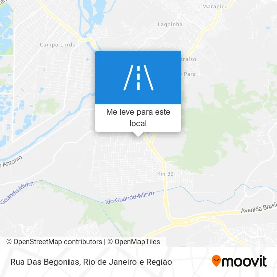 Rua Das Begonias mapa