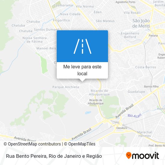 Rua Bento Pereira mapa