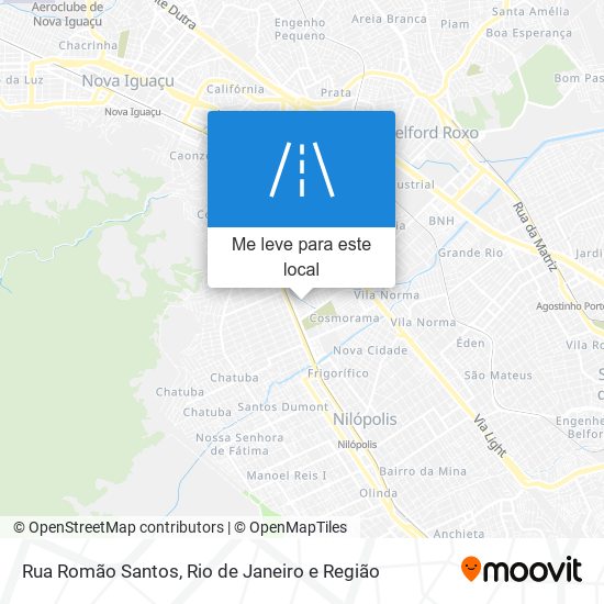 Rua Romão Santos mapa