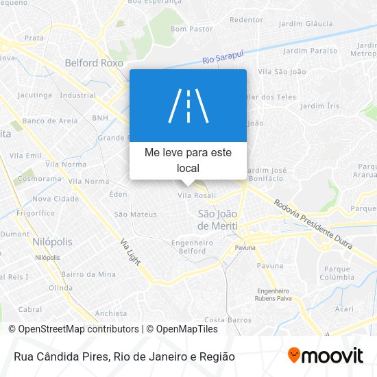 Rua Cândida Pires mapa