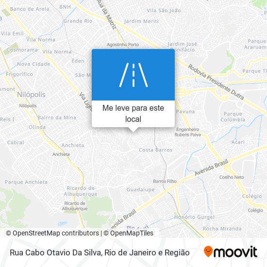 Rua Cabo Otavio Da Silva mapa