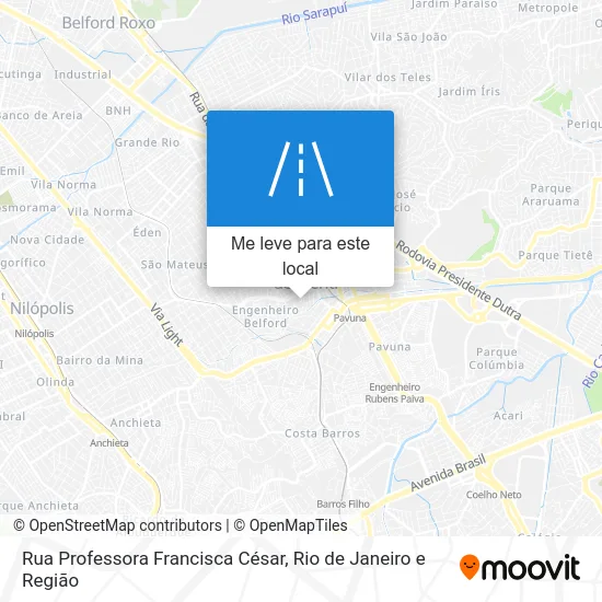Rua Professora Francisca César mapa