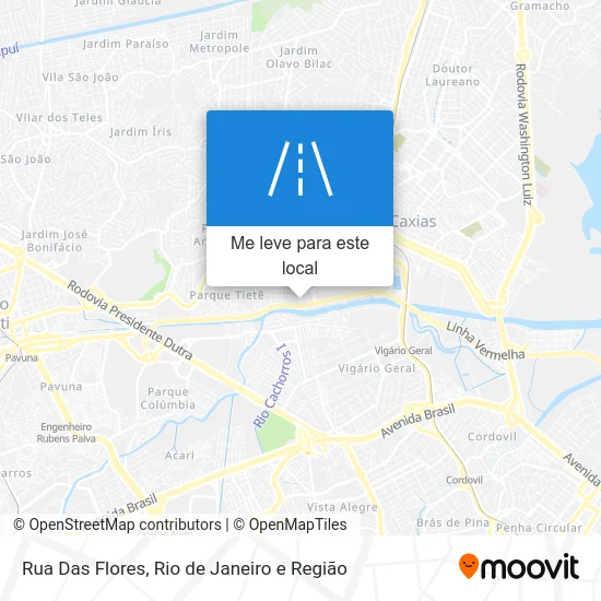 Rua Das Flores mapa