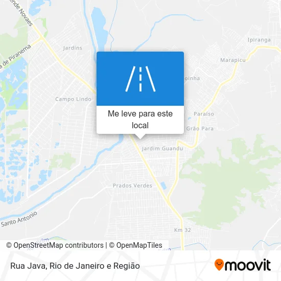 Rua Java mapa