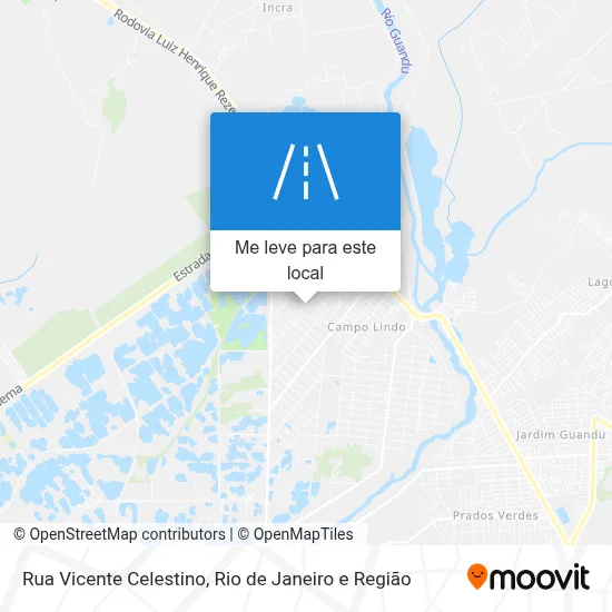 Rua Vicente Celestino mapa