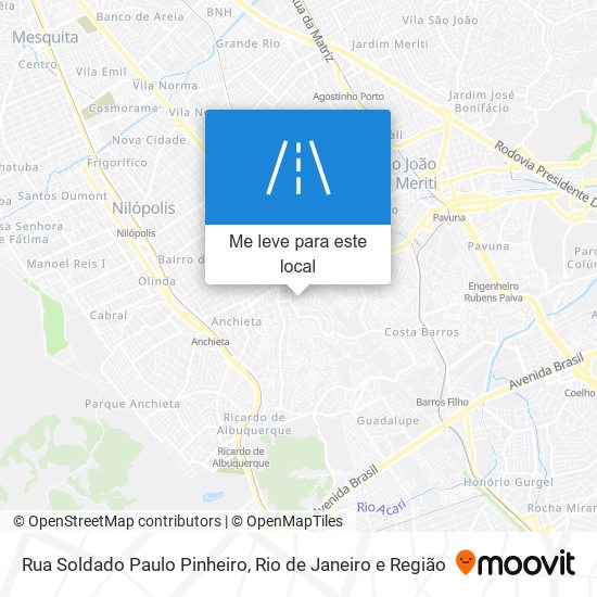 Rua Soldado Paulo Pinheiro mapa