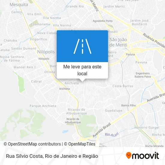 Rua Sílvio Costa mapa
