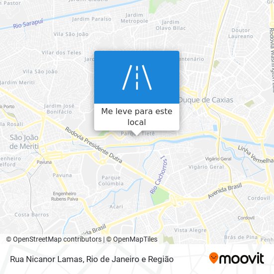 Rua Nicanor Lamas mapa