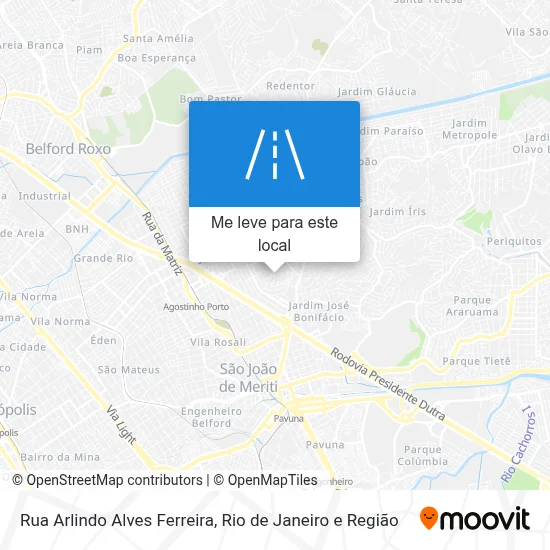 Rua Arlindo Alves Ferreira mapa
