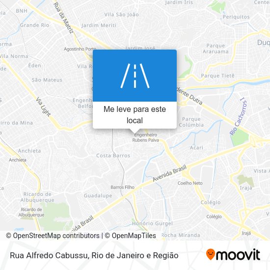 Rua Alfredo Cabussu mapa