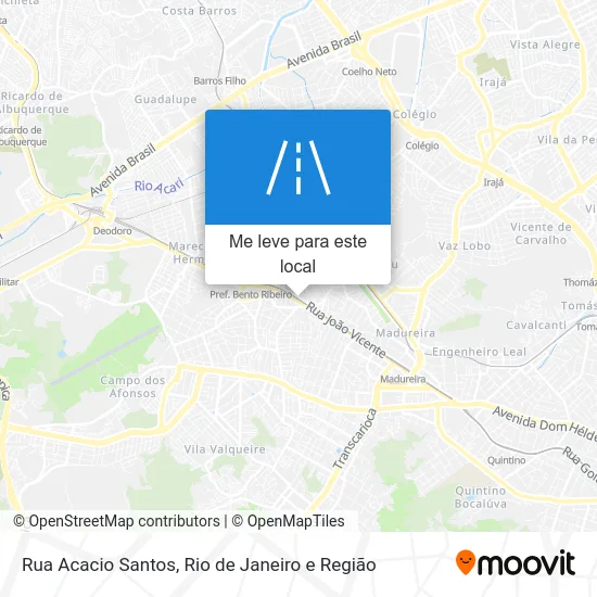 Rua Acacio Santos mapa