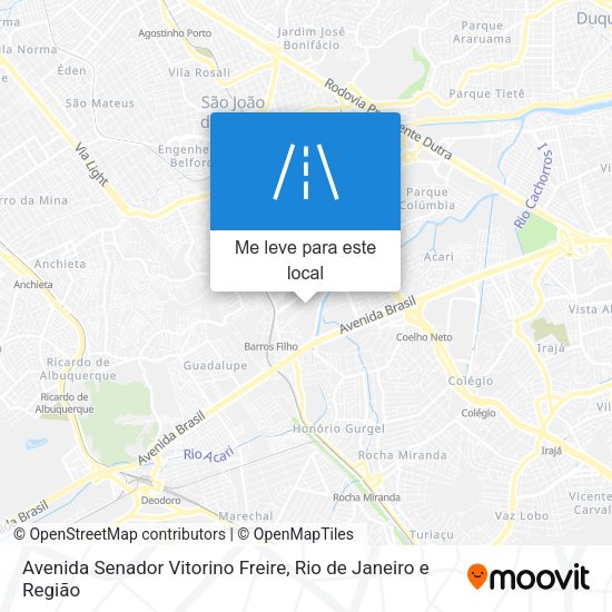 Avenida Senador Vitorino Freire mapa