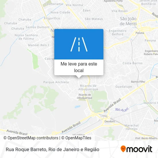 Rua Roque Barreto mapa