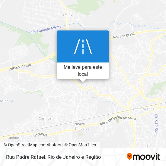 Rua Padre Rafael mapa
