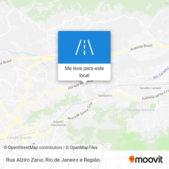 Rua Alziro Zarur mapa