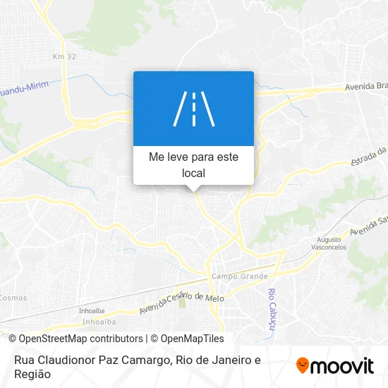 Rua Claudionor Paz Camargo mapa