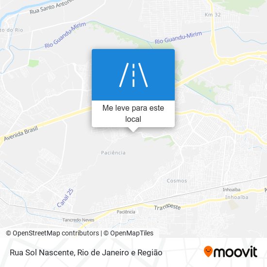 Rua Sol Nascente mapa