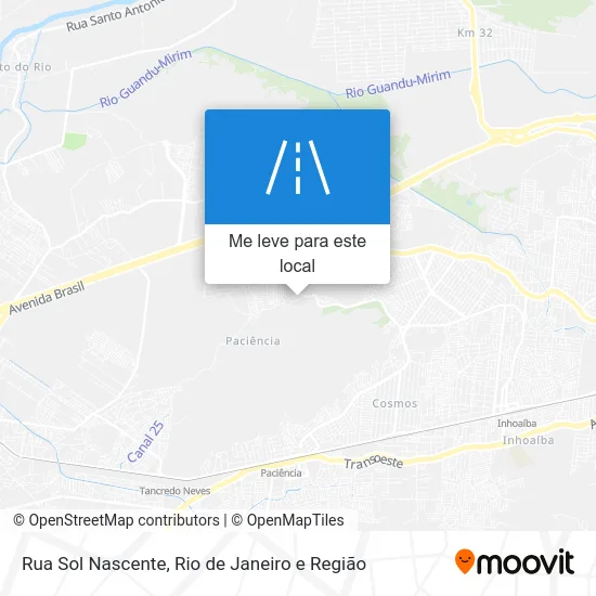 Rua Sol Nascente mapa