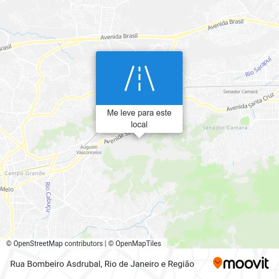 Rua Bombeiro Asdrubal mapa