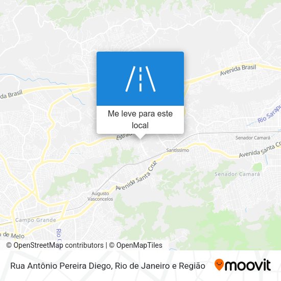 Rua Antônio Pereira Diego mapa