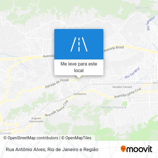 Rua Antônio Alves mapa
