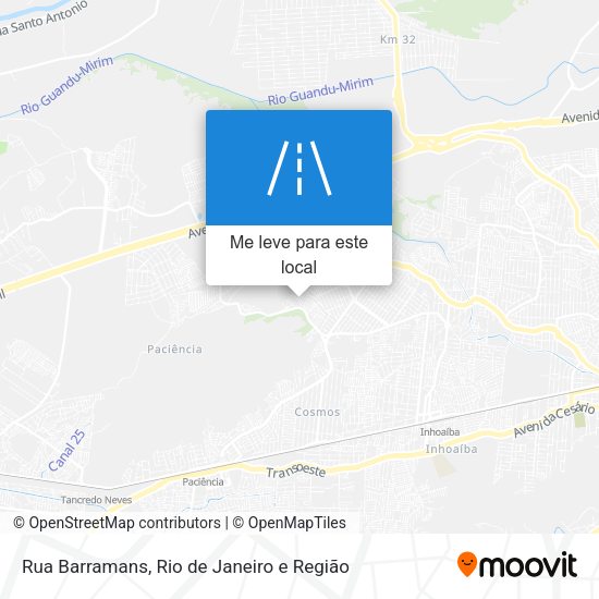 Rua Barramans mapa