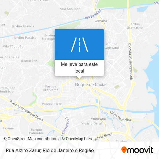 Rua Alziro Zarur mapa