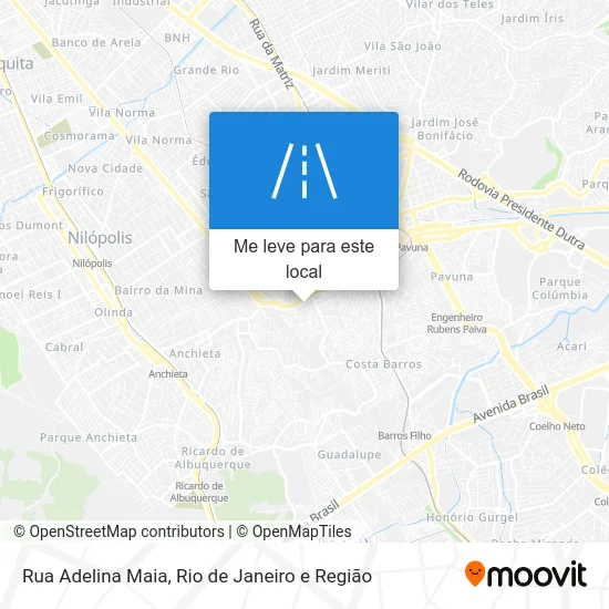 Rua Adelina Maia mapa