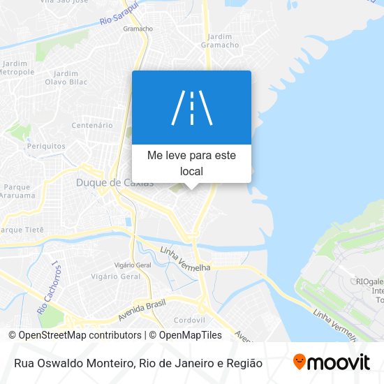 Rua Oswaldo Monteiro mapa