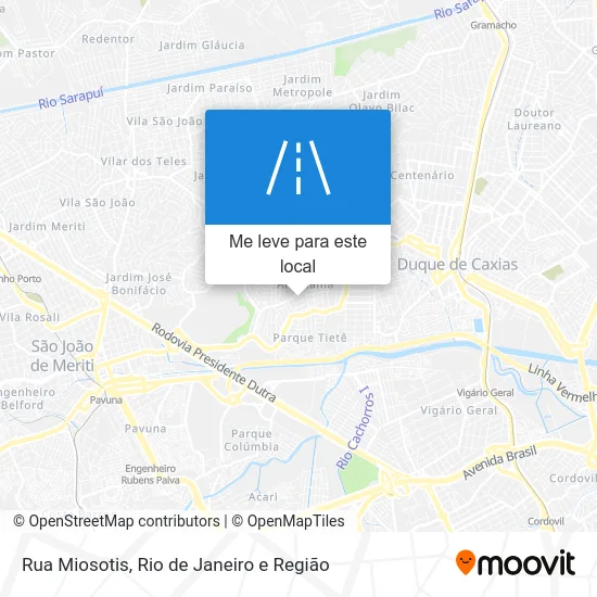 Rua Miosotis mapa