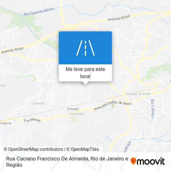 Rua Caciano Francisco De Almeida mapa