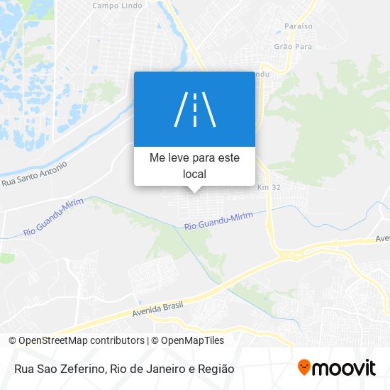 Rua Sao Zeferino mapa