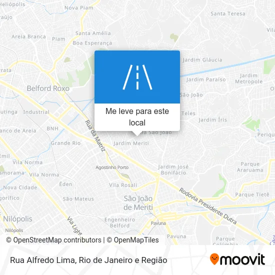 Rua Alfredo Lima mapa