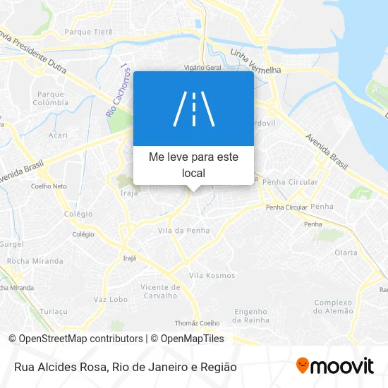 Rua Alcides Rosa mapa