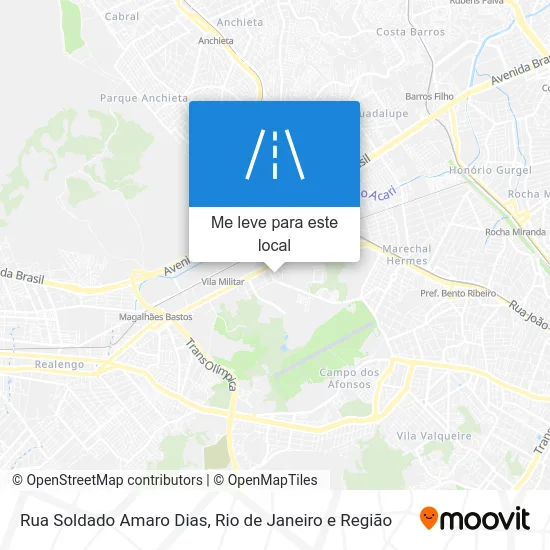 Rua Soldado Amaro Dias mapa