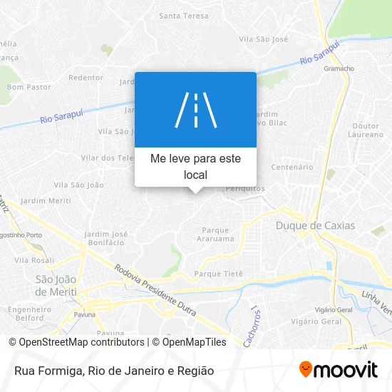 Rua Formiga mapa