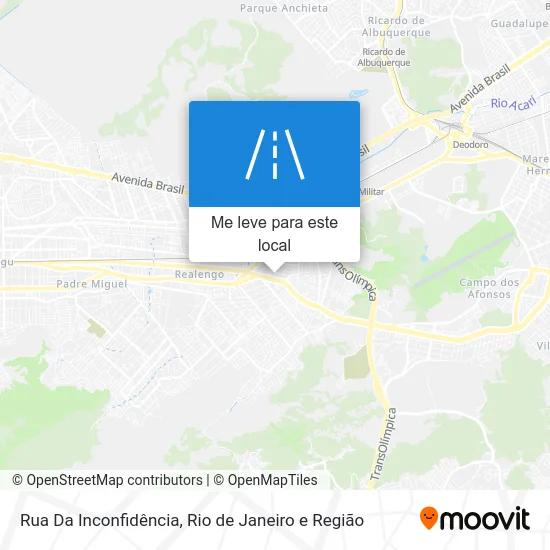 Rua Da Inconfidência mapa