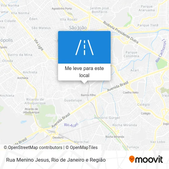 Rua Menino Jesus mapa