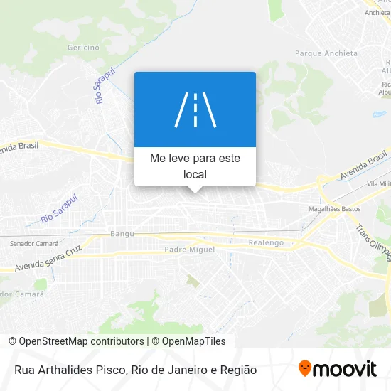 Rua Arthalides Pisco mapa